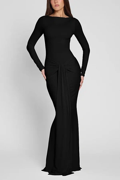 Leau Oasis Knot Maxi Dress In Black, Women's At Urban Outfitters In Black