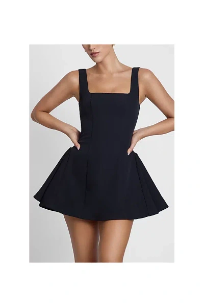 Leau Ysabelle Babydoll Corset Mini Dress In Black, Women's At Urban Outfitters In Black