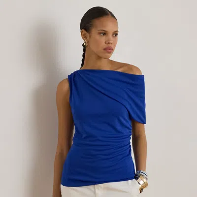 Ralph Lauren Jersey Off-the-shoulder Top In Animal Print