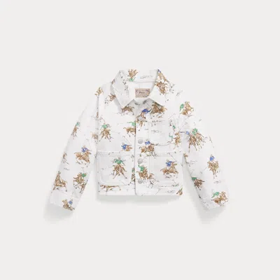 Polo Ralph Lauren Printed Denim Jacket In White