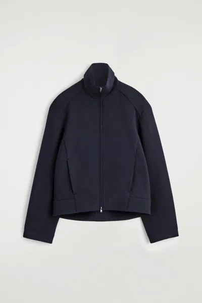 Cos Scuba Track Jacket In Blue