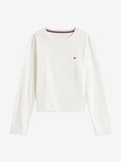 Tommy Hilfiger Girs Long Sleeve Cuffed Pj Set In White