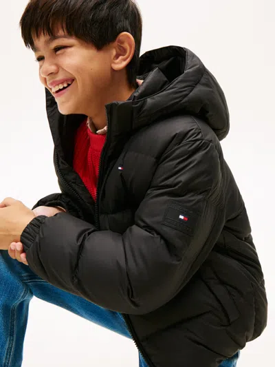 Tommy Hilfiger Boys Essential Down Puffer Jacket In Black
