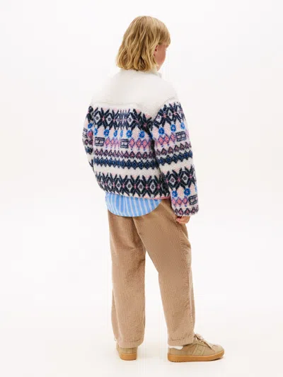 Tommy Hilfiger Girls Fair Isle Teddy Jacket In White