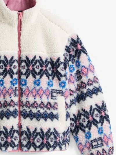 Tommy Hilfiger Girls Fair Isle Teddy Jacket In White