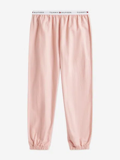 Tommy Hilfiger Girls Long Sleeve Cuffed Pj Set In Pink