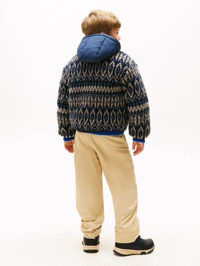 Tommy Hilfiger Boys Fair Isle Teddy Jacket In Multi