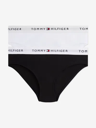 Tommy Hilfiger Girls 2 Pack Bikini Knickers Set In Black