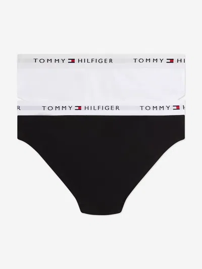Tommy Hilfiger Girls 2 Pack Bikini Knickers Set In Black