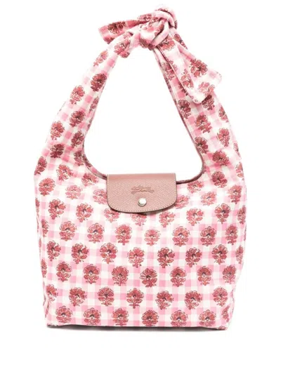 Longchamp Pink Le Pliage Shoulder Bag In Purple