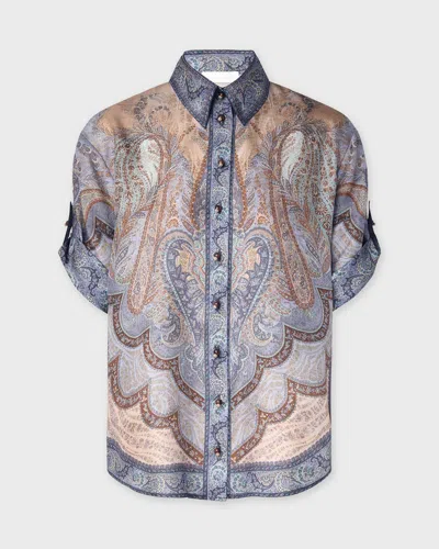 Zimmermann Shirt Wanderlust Short Sleeve In Multi