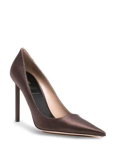Tom Ford Betty Satin Pumps In Brown