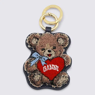 Ganni Women Bear Keyring In Brown