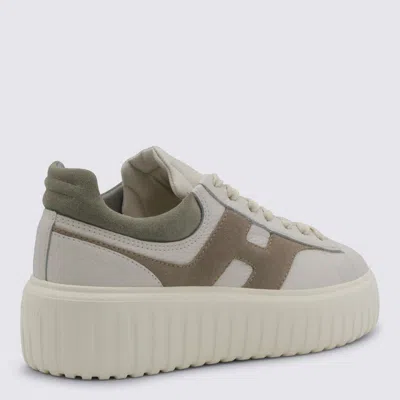 Hogan Sneakers Bianco/tortora/verde In Multi