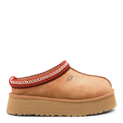 Ugg Platform Slip-on Shoes With Decorative Braided Trim In Brown