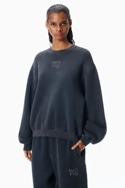 Alexander Wang Alexanderwang. T Crewneck Sweatshirt In Black