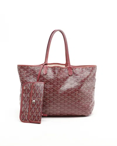 Pre-owned Goyard Saint Louis Pm Tote Bag In Burgundy