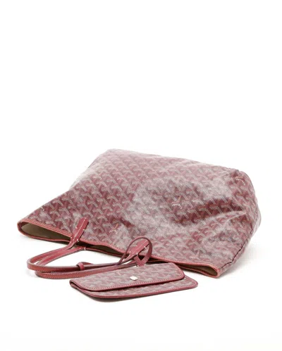 Pre-owned Goyard Saint Louis Pm Tote Bag In Burgundy