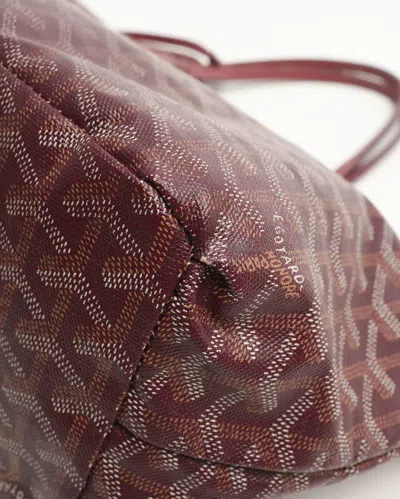 Pre-owned Goyard Saint Louis Pm Tote Bag In Burgundy