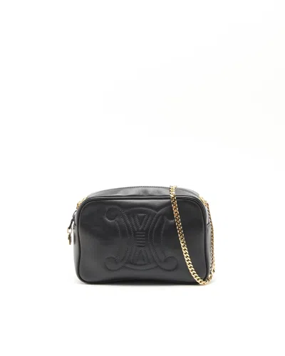 Celine Céline Triomphe Camera Bag In Black
