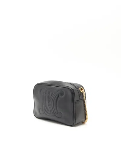 Celine Céline Triomphe Camera Bag In Black
