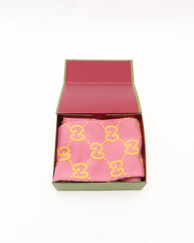 Gucci Jumbo Gg Wool Scarf In Pink