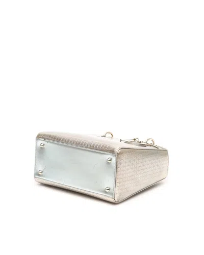 Dior Christian  Medium Cannage Lady  Bag In Gold