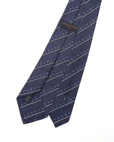 Pre-owned Louis Vuitton Silk Tie In Blue