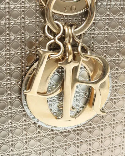 Dior Christian  Medium Cannage Lady  Bag In Gold