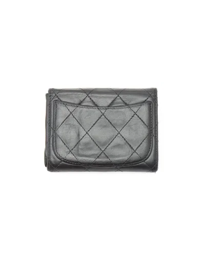 Pre-owned Chanel Classic Flap Card Holder In Black