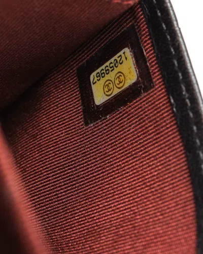 Pre-owned Chanel Classic Flap Card Holder In Black