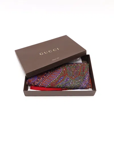 Gucci 140 Wool Silk Scarf In Black