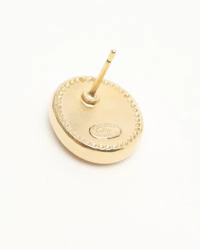 Pre-owned Chanel Coco Mark Rhinestone Earrings In Multi