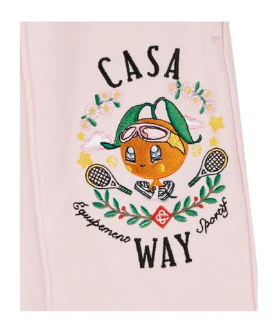 Casablanca Logo-embroidered Sports Pants In Pink