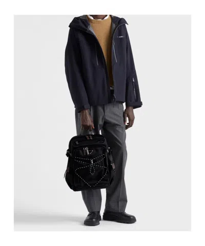 Prada Versatile Backpack With Multiple Storage Options In Black