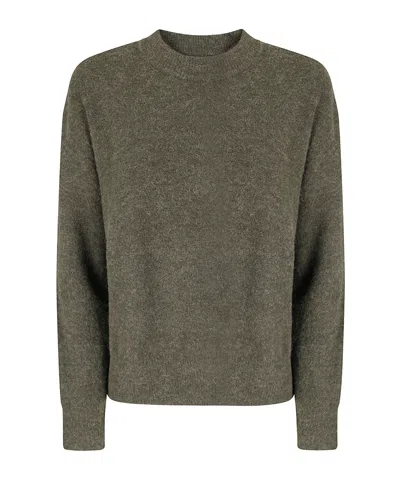 Samsoe & Samsoe Crew Neck Long-sleeved Sweater In Green