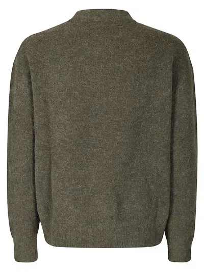 Samsoe & Samsoe Crew Neck Long-sleeved Sweater In Green