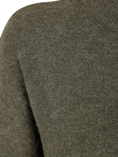 Samsoe & Samsoe Crew Neck Long-sleeved Sweater In Green