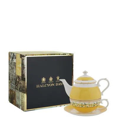 Halcyon Days Shell Garden Floral Tea For One In Multi