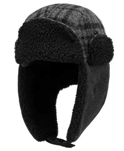 Levi's Men's Plaid Trapper Hat In Black