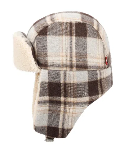 Levi's Men's Oversized Brushed Plaid Trapper Hat In Multi