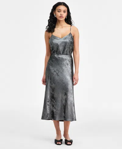 On 34th Metallic Midi Slip Skirt, Macy's Exclusive In Metallic