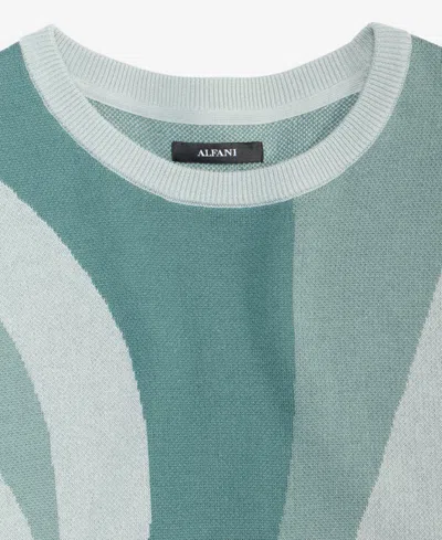 Alfani Men's Short-sleeve Abstract Pattern Crewneck Sweater, Macy's Exclusive In Multi