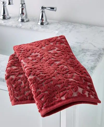 Charter Club Signature Boxwood Hand Towel, 20" X 30", Exclusively At Macy's In Burgundy