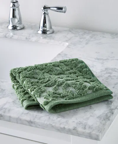 Charter Club Signature Boxwood Washcloth, 13" X 13", Exclusively At Macy's In Green