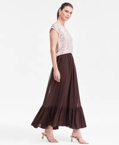 Inc International Concepts Women's Flounce-hem Maxi Skirt, Macy's Exclusive In Neutral