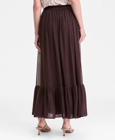 Inc International Concepts Women's Flounce-hem Maxi Skirt, Macy's Exclusive In Neutral