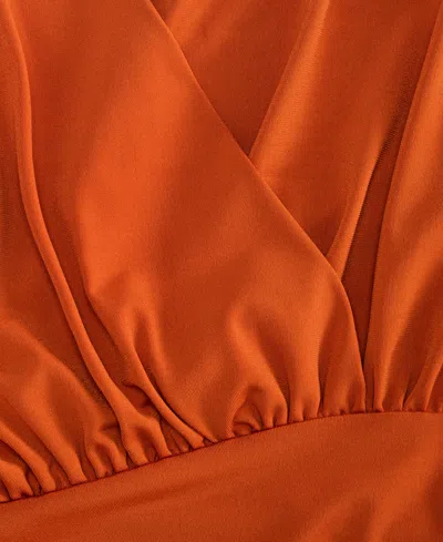 Inc International Concepts Women's Surplice V-neck Top, Exclusively At Macy's In Orange