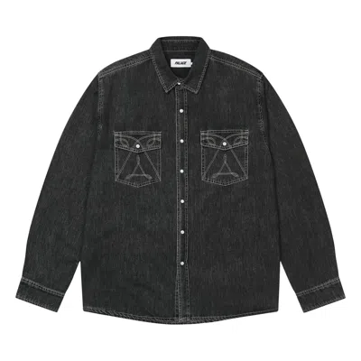 Pre-owned Palace Denim Western Over Shirt 'black' | Men's Size L