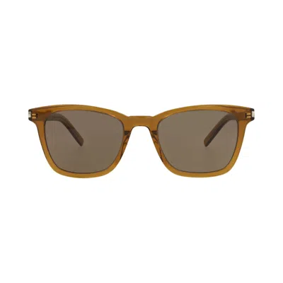 Pre-owned Saint Laurent Square-frame Recycled Acetate Sunglasses 'brown' | Women's Size Onesize